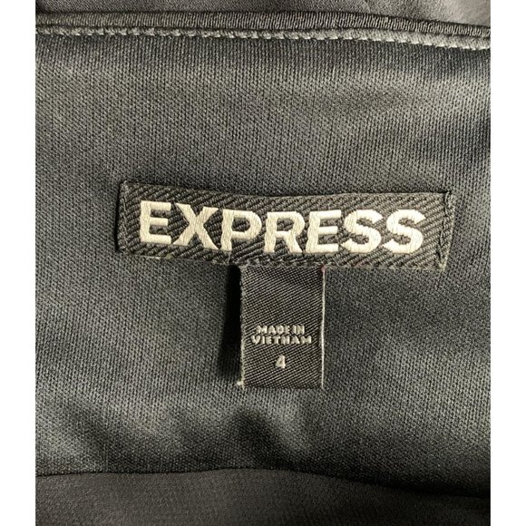 Express Black Sleeveless Cocktail/Homecoming Dress w/ Mesh Inserts | Size 4 - Picture 9 of 9